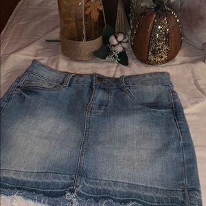 Size a1 Jean light wash mini skirt